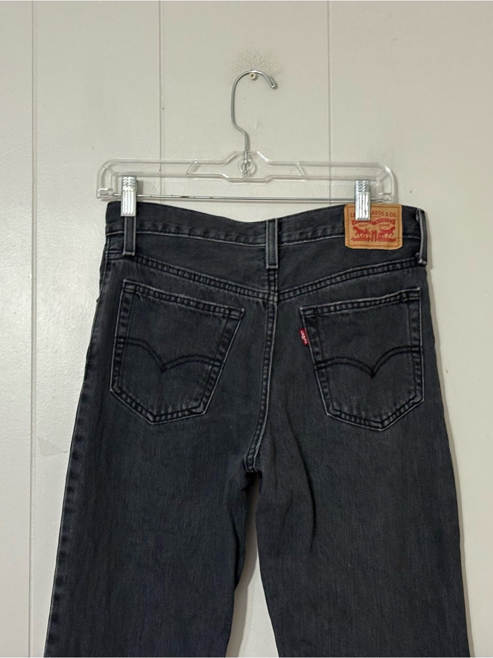 Levi’s 94 Baggy Bootcut Gray Jeans Size 26 Relaxed Wide Leg Y2K Denim - Picture 7 of 10